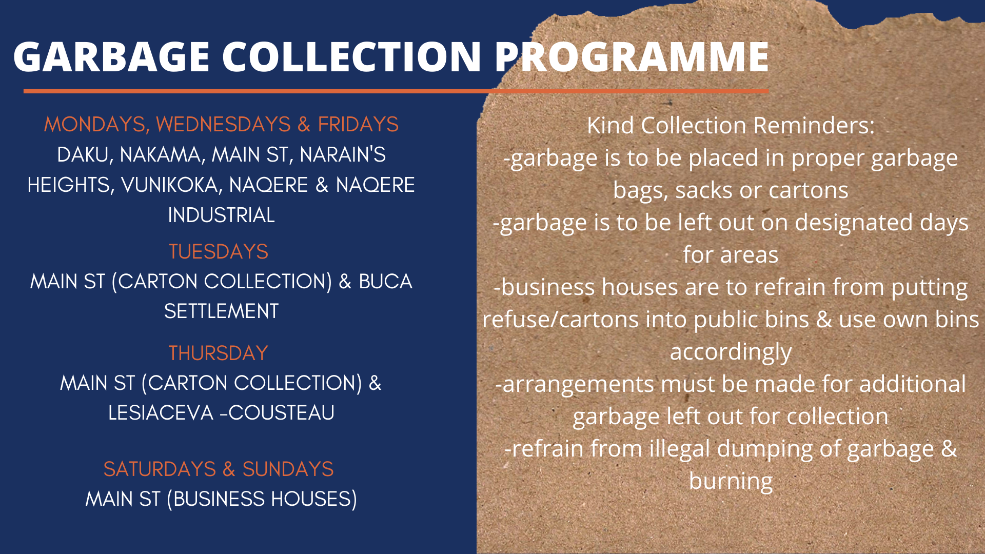 Garbage Collection Savusavu Town Council